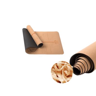 China High Quality Eco-friendly Double Color Pilates Cork Yoga Mat For Outdoor And Home Gym for sale