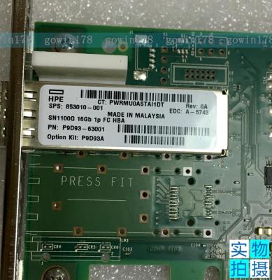 China Server HPE P9D93A 853010-001 STOREFABRIC SN1100Q 16GB SINGLE LEFT CHANNEL HBA Card for sale