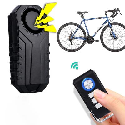 China 113dB Waterproof Wireless Remote Control Bicycle Anti-theft Alarm Sensor Anti-thief Car Vibration Mountain Bike Recycling Alarm for sale