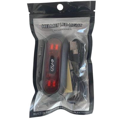 China ABS OEM USB Rechargeable Bike Tail Light Waterproof CE Certified Bicycle Helmet Light for sale