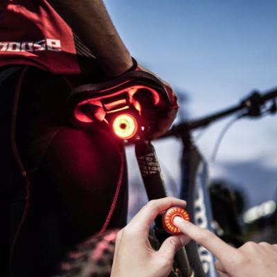 China ABS+PC Smartgoor Waterproof 16 Lamp Beads LED 6 Modes Bike Tail Rear Warning Light Bicycle Alarm Safety Light for sale