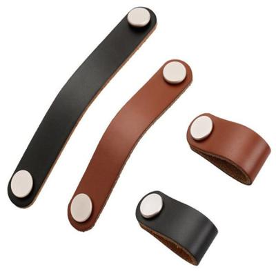 China Modern Popular Modern Drawer Wardrobe New Products Leather Bedroom Furniture Door Leather Handle for sale