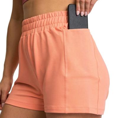 China High Quality QUICK DRY Women Loose Running Workout Fitness Recycling Shorts With Pocket for sale