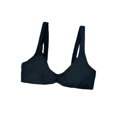 China 2022 Breathable Solid Color Bikini Top Solid Color Sexy Cute Bikini For Female for sale