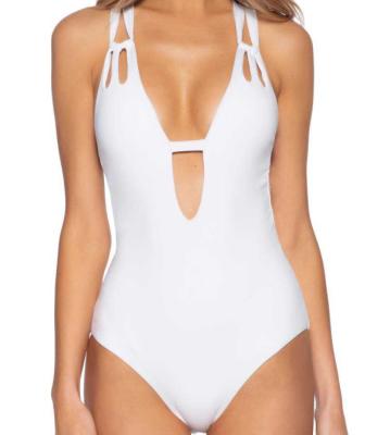 China Wholesale Custom High Quality Sexy One Piece Sling Bikini Cut Out Windproof Women Recycled Swimwear for sale