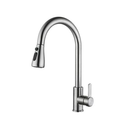 China Pull Out Spray Multifunctional with One key Water stop 360 degree around Pull out Water Tap Kitchen faucet Mixer Hot and Cold for sale