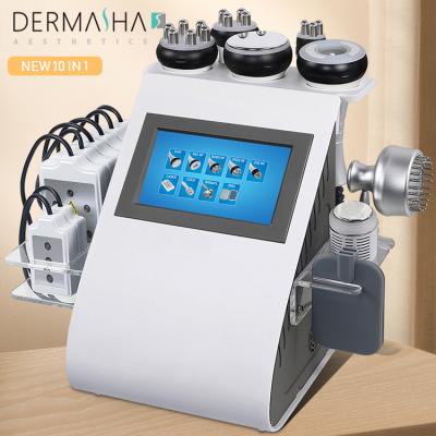 China 10IN1 EMS+RF+Ultrasonic Cavitation Slimming Machine Weight Loss Body Shaping Machine Vacuum Cavitation System for sale