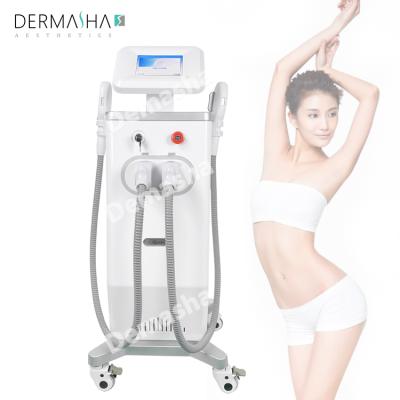 China 2 Handles OTP IPL Permanent Laser Hair Removal and Skin Rejuvenation IPL Hair Removal Machine for sale