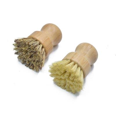 China Sustainable Natural Bamboo Bristle Kitchen Cleaning Brush Dish Brush Washing Pot Wooden Brush for sale