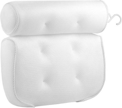 China Sustainable Bath Pillow 4D With 7 Non Slip Suction Cup Neck And Back Massage for sale