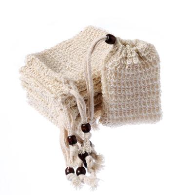 China Sustainable Eco Friendly Handmade Cotton And Canvas Exfoliating Soap Mesh Bag for sale