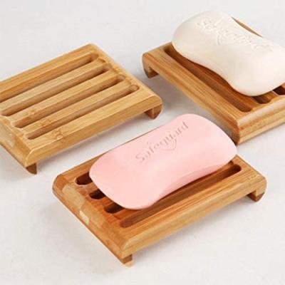 China Home Sustainable Custom Durable Wooden Anti-rust Bamboo Soap Dish Holder for sale