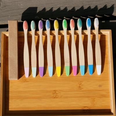 China BambooToothbrush Household 100% Biodegradable Wooden Children's Bamboo Toothbrush For Kids for sale