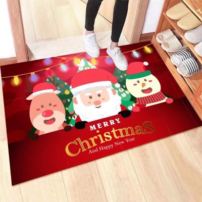 China China Supplier Washable Wholesale Printed Mats Cheap Outdoor Christmas Mat Floor-Rug for sale