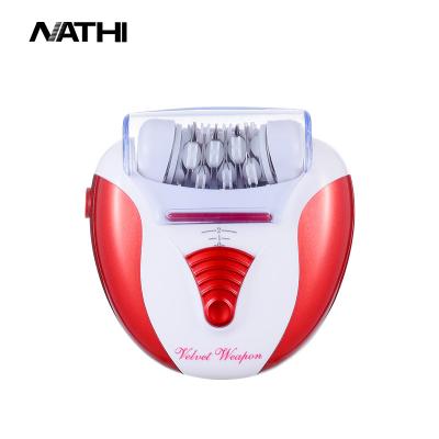 China Car Mini Portable Electric Epilator Female Painless 2 in 1 Electric Depilator Hair Remover Epilator Body Grooming Shaver Kit for sale