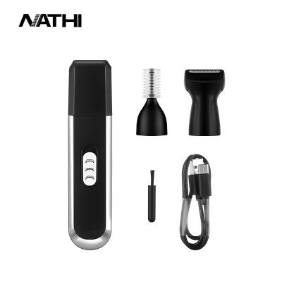 China Low Noise Professional 3 in 1 Rechargeable Electric Nose Hair Clipper Multifunctional Men's Nose Trimmer for sale