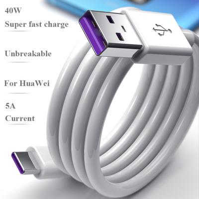 China Wholesale 1hour MP3/MP4 Player Full Charger 5A Super Fast USB Type C Cable For Huawei for sale