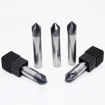 China Carbide Tin Carbide Burring End Mill V-shaped Chamfer 60-90 Degree Chamfer Cutter for sale