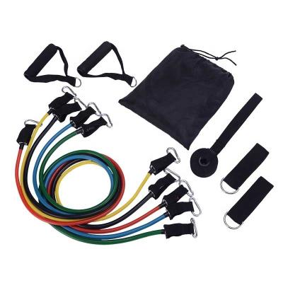 China 100LBS/125LBS/150LBS Fitness Latex/TPE 11PCS Resistance Bands Tube Set for sale