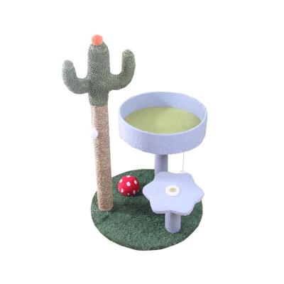 China Cat Toy Cute Cat Climbing Frame Claw Sisal Climbing Frame Grinding Cactus New Viable Goods for sale