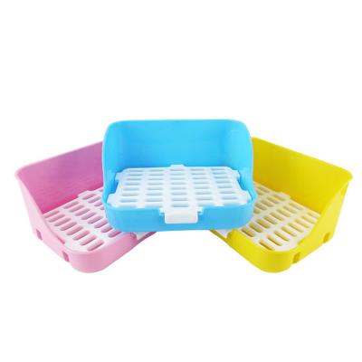 China Four Viable Hamster's Large Corner Bin Pet Training Toilet Tray Litter Box for sale