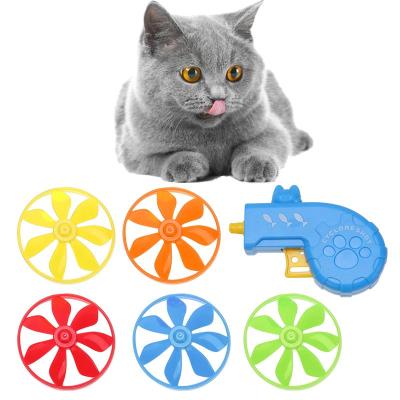 China Viable Hunting Dog Toy Cat Fetch Toy Flying Disc Dog Gun Toy Colorful Training Toy for sale