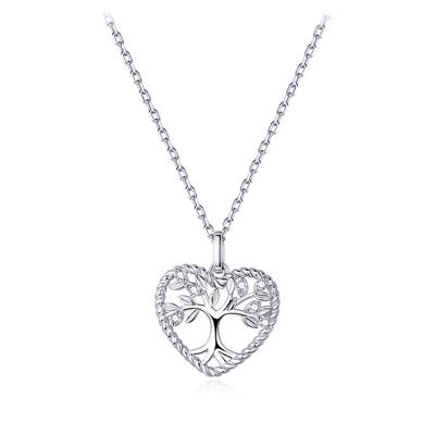 China CLASSIC Silver Tree of Life Necklace Mother's Day Gift Crosse Chain S925 Serling Heart Shape for sale