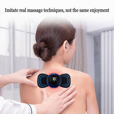 China Cervical Back Massager EMS Mini Portable Electric Pulse Neck Body Muscle Pain Relief Tool Shoulder Leg Body Massager for sale