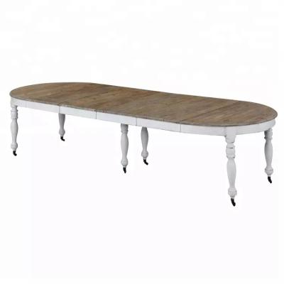 China MRS WOODS Handmade Wooden 12 Seater Around Extendable Dining Table for sale