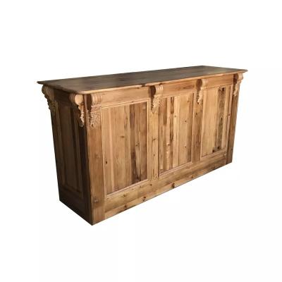 China Modern Handmade Natural Solid Wood Restaurant Event Bar From Mrs. Woods Antique Rental New Desgin Counter Outdoor for sale