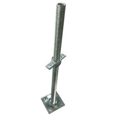 China Keva OEM Industrial Adjustable Solid Or Hollow Galvanized Steel Base Jack With Nut For Scaffolding Screw Jack for sale