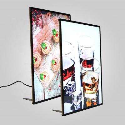 China Various installation methods A1 A2 A3 A4 aluminum alloy led poster view with plastic holder wall poster view advertising light boxes in stock for sale