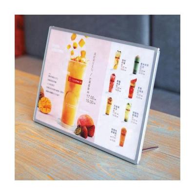 China Various installation methods LED ultra-thin snap view table display A1/A2/A3/A4 indoor advertising light box for shop for sale