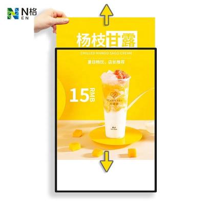 China Various installation methods led photo tempered glass light box advertising led restaurant menu board for sale