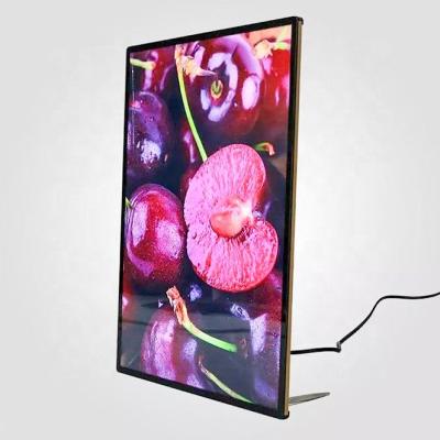 China Various Installation Methods 75*120cm Slim Light Box Led Display Advertising Light Display Light Box For Restaurant Cinema Menu Board for sale