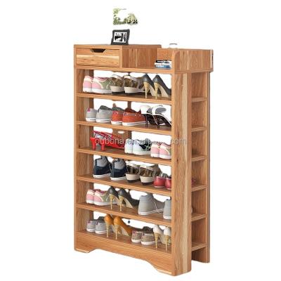 China New Modern Home Modern Wooden Shoe Storage Rack Shelf 7 Stylish Organizer Room for sale