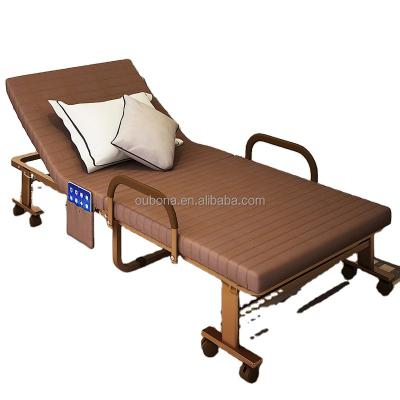 China Modern Metal Folding Bed Steel Frame With Foam Mattress 6 Sizes for sale