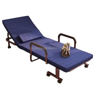 China Modern Adjustable Headrest Folding Bed With Comfortable Mattress (100cm) for sale