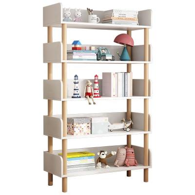 China Modern Wood Bookcase Tiered Shelf Storage Shelving Display and Free Decorative Room Divider for sale