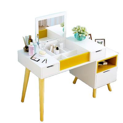 China Modern dresser, chest of drawers with mirror, wooden leg frame, natural for sale