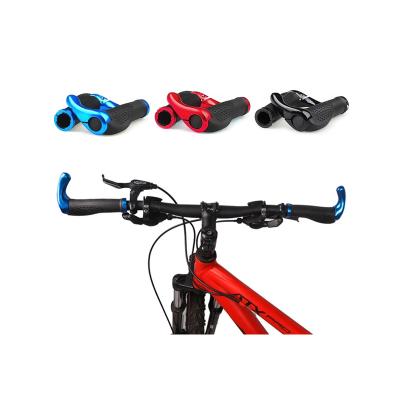 China Durable Bike Grip Handlebar Mount Aluminum Alloy Lock Mountain Grip Bar Grip Bike Non-slip Rubber Bicycle Skidproof Grips for sale