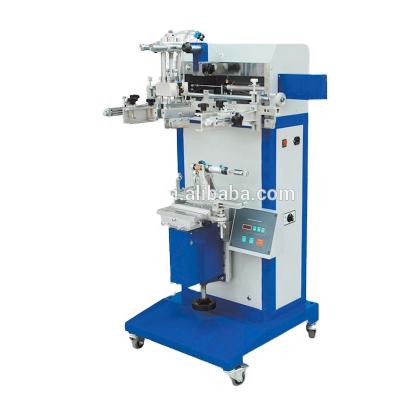 China Semi Automatic Flat And Cylinder Screen Printing DX-250FR Cream Bottle Screen Printing Machine for sale