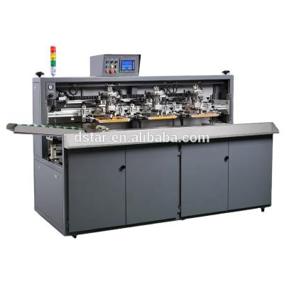 China Hot Melt 3 Color Burgundy Bottle Screen Printing Machine DX-S103 3 Color Automatic Burgundy Bottle Screen Printing Machine for sale