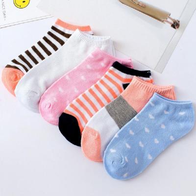 China Cheap Wholesale Colorful High Quality Stars Stripe Viable Women's Ladies Summer Short Ankle Socks Choose 66 Styles for sale