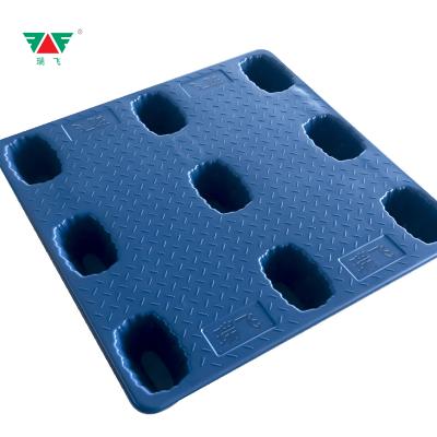 China Best Selling Single Faced 1000*1000*150MM Four Way Incoming Plastic Pallets Single Faced for sale