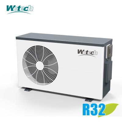 China 10kw R32 zwembadwarmtepomp met hoge waterstroom en gelijkstroomomvormer technologie Te koop