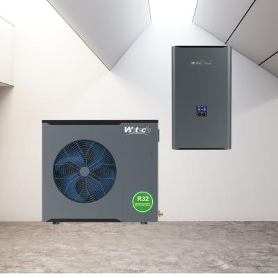 China Hotel Monoblock R32 DC 10kw Heatpump Heating Cooling Hot Water Dc Inverter WiFi Control for sale