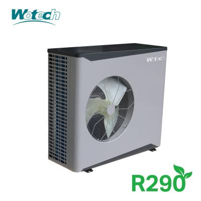 China Wotech 220V 15kw Air To Water Heat Pump Monoblock R290 A /A Euro Standard DHW Heat Pump for sale