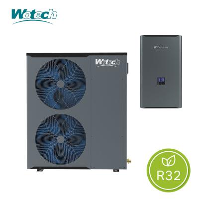 China Huishoudelijke verwarming Wotech 380V 20kw Split R32 Air to Water Heat Pump Euro Standard Te koop