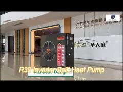 freestanding 3phase r32 inverter ashp air source heat pump for heating and cooling and dhw 22kw spli